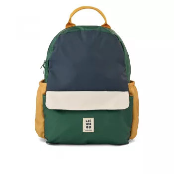 Rucsac pentru scolari Lennon - Garden green multi mix - Liewood