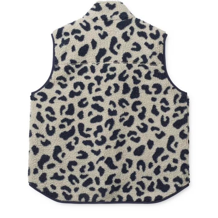 Vesta din material teddy Nilu - Mega leo / Mist mix - Liewood