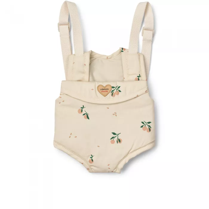 Marsupiu din bumbac organic pentru papusi Eleanor - Mini Me Peach / Seashell - Liewood