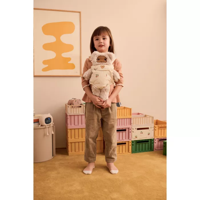 Marsupiu din bumbac organic pentru papusi Eleanor - Mini Me Peach / Seashell - Liewood