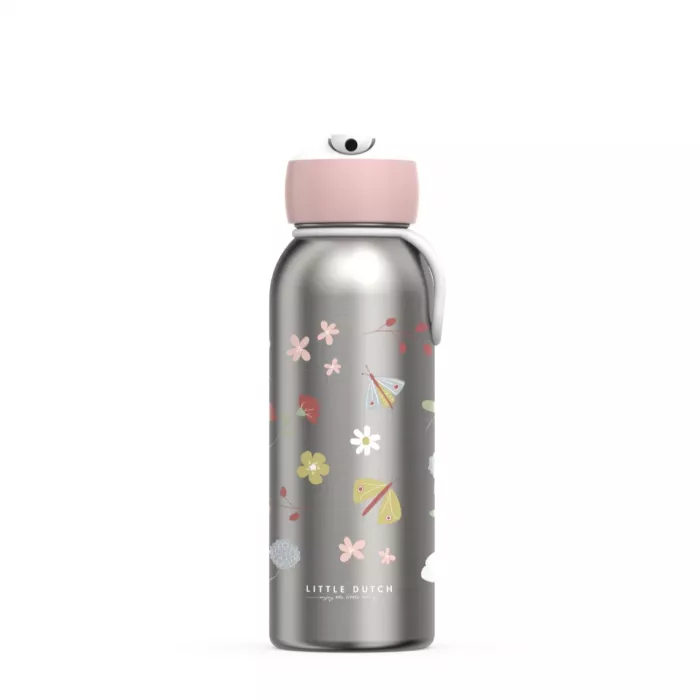 Sticla termos din otel inoxidabil - 350 ml - Flowers & Butterflies - Little Dutch