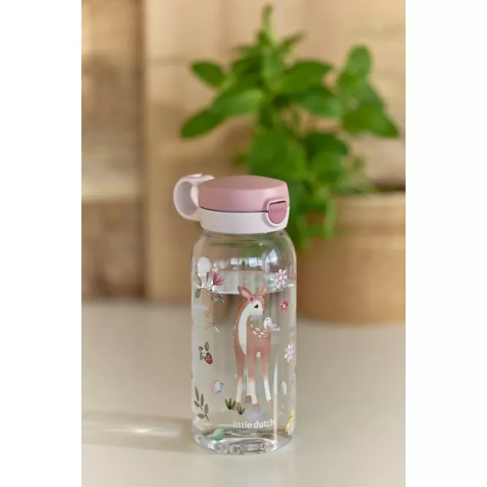 Sticla de apa cu capac flip Campus - 600 ml - Fairy Garden - Mepal