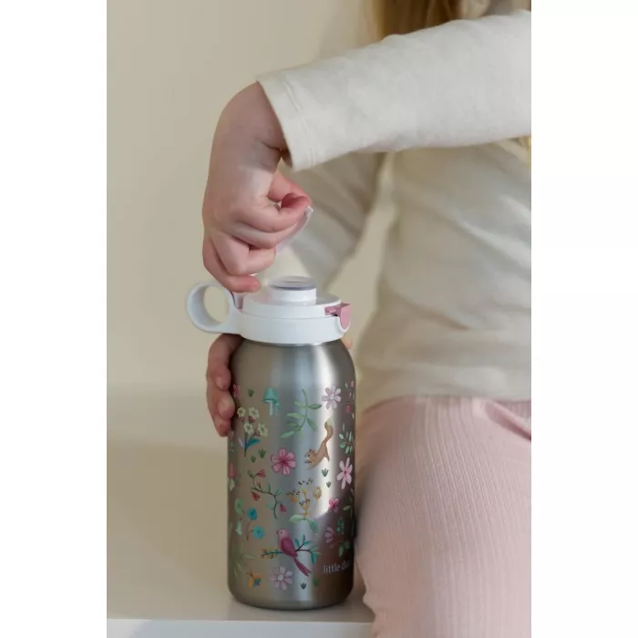 Sticla termos cu capac flip - 500 ml - Fairy Garden - Little Dutch