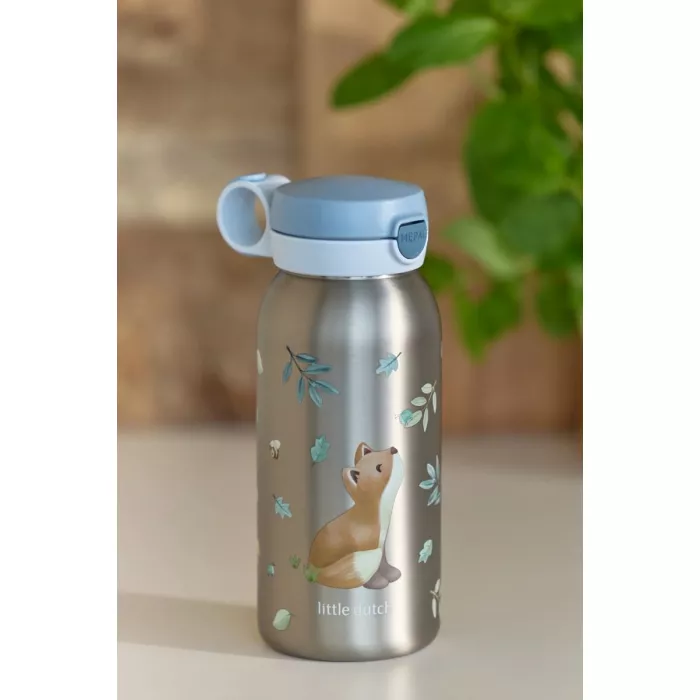 Sticla din inox cu capac flip 600 ml Forest Friends - Little Dutch