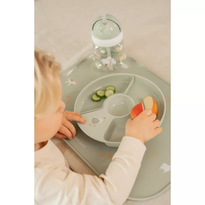 Farfurie compartimentata pentru masa copilului - Little Farm - Little Dutch