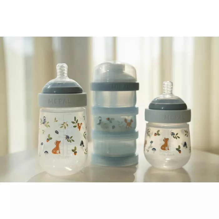 Recipiente stivuibile pentru mancarea bebelusului - set 3 bucati - Forest Friends - Little Dutch