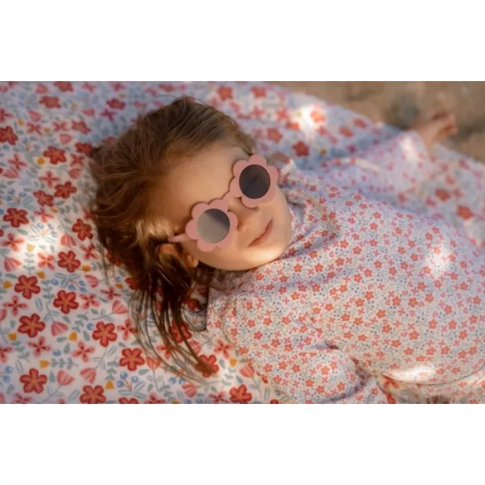 Ochelari de soare pentru copii cu protectie UV400 - Flower Pink - Little Dutch