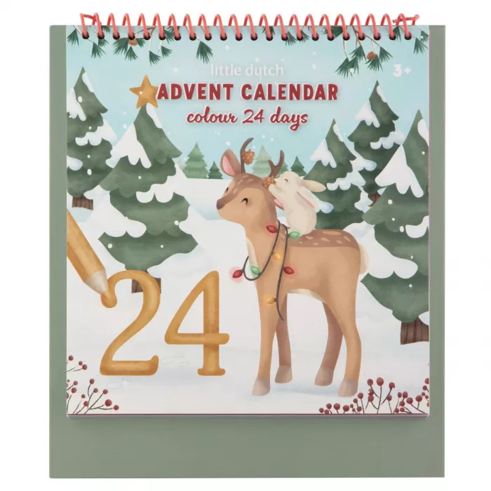 Carte de colorat - Calendar de advent - Little Dutch