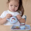 Set metalic pentru ceai in cutie cu maner - Rainbow - Little Dutch