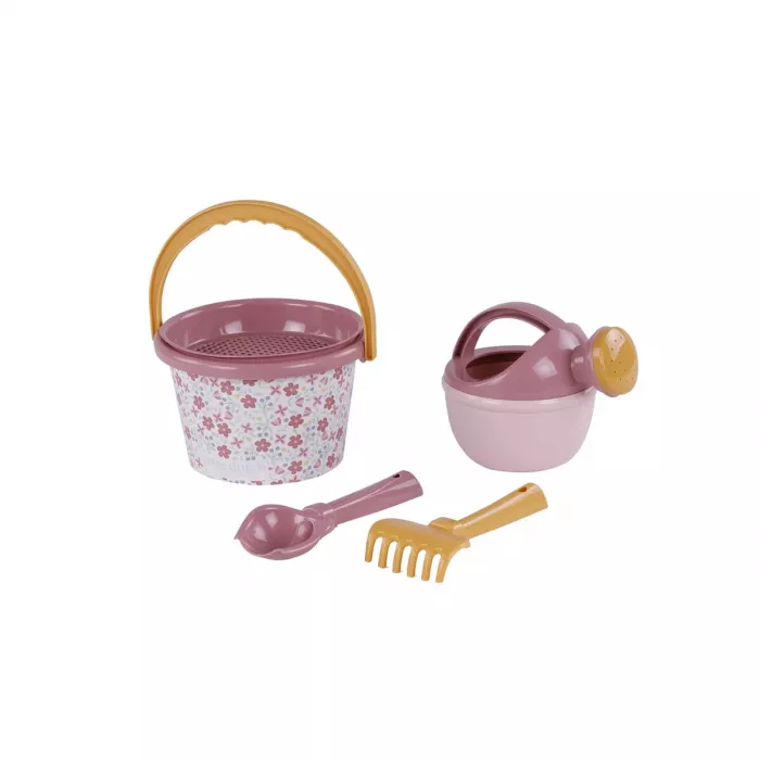 Jucarii pentru plaja - set de 5 piese - Pink Flowers - Little Dutch