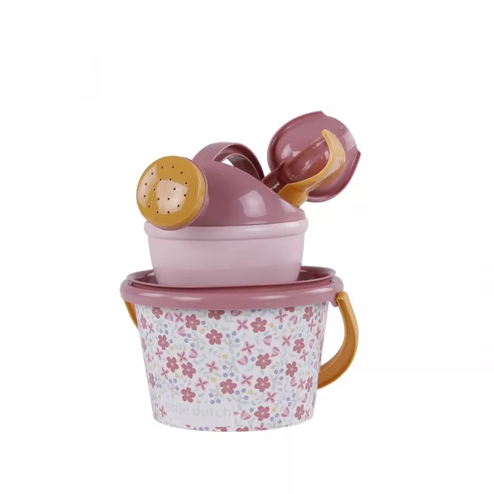 Jucarii pentru plaja - set de 5 piese - Pink Flowers - Little Dutch