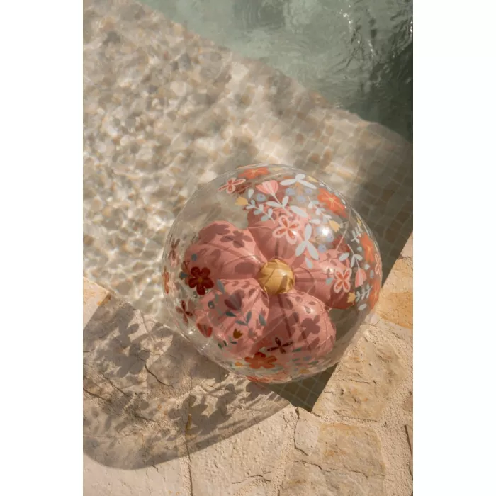 Minge de plaja cu figurina 3D - Floare - Roz - Little Dutch