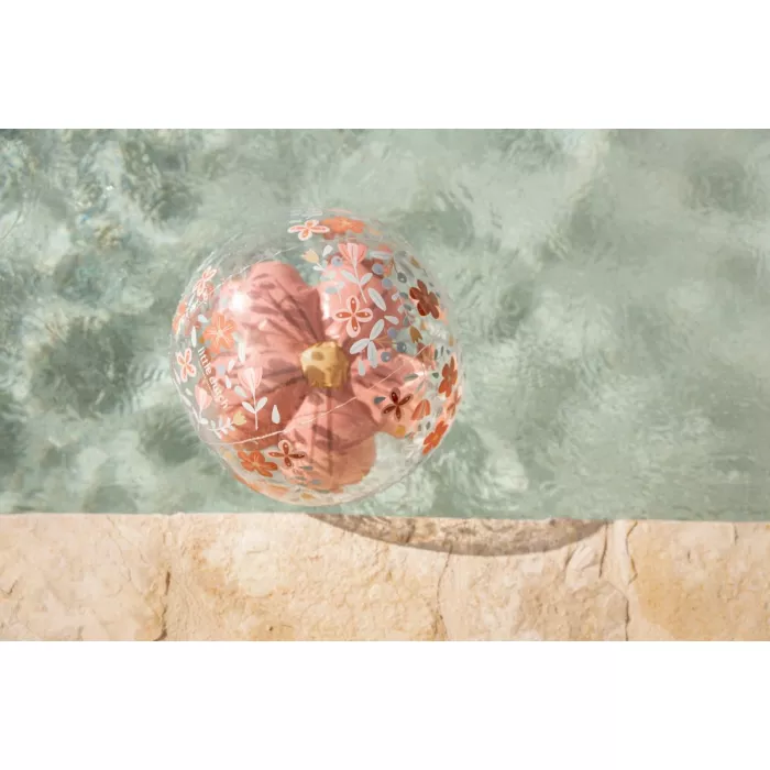 Minge de plaja cu figurina 3D - Floare - Roz - Little Dutch