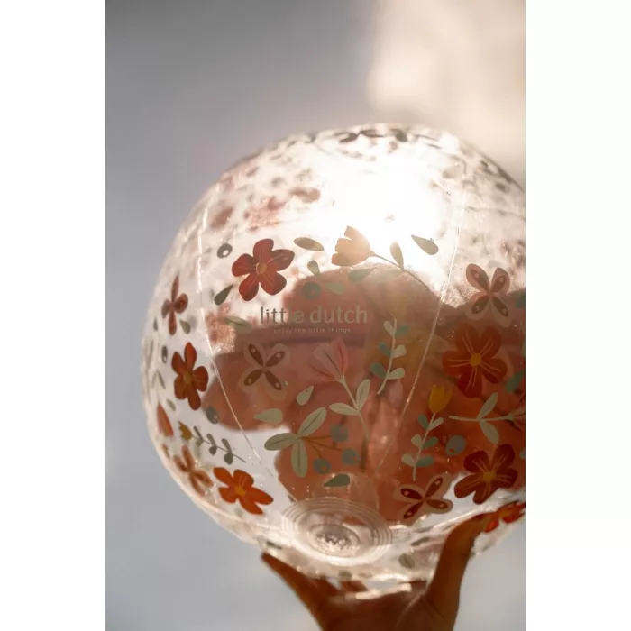 Minge de plaja cu figurina 3D - Floare - Roz - Little Dutch