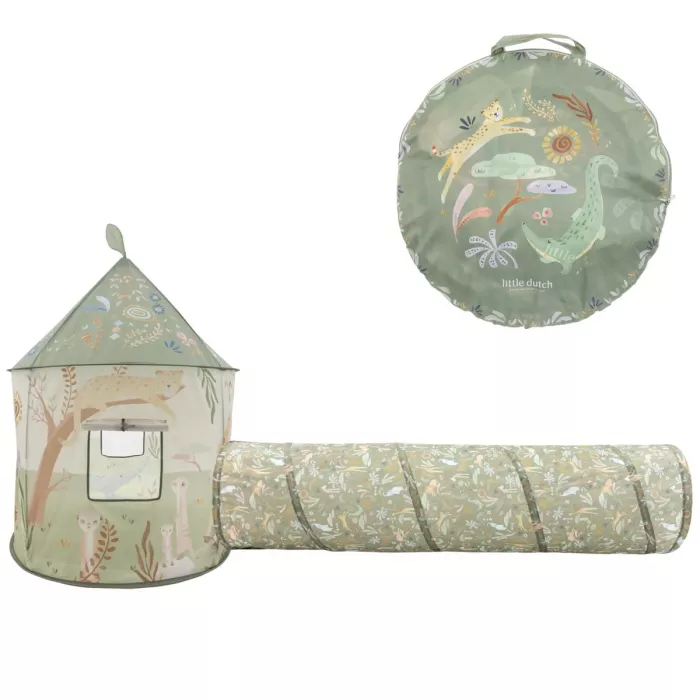 Cort de joacă cu tunel Safari Friends