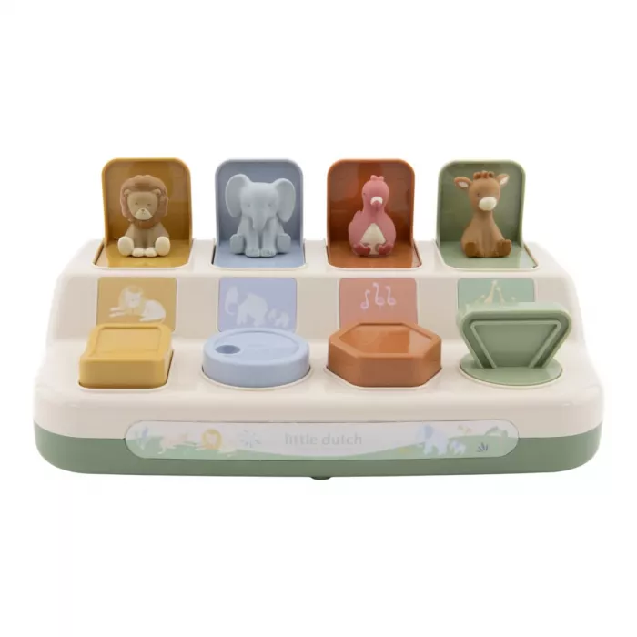 Jucarie interactiva Pop-up - Safari Friends - Little Dutch
