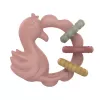 Jucarie de dentitie din silicon - Flamingo Pink - Safari Friends - Little Dutch