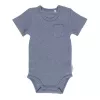 Body cu maneca scurta pentru bebelusi - Blue Melange - Little Dutch