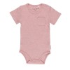 Body cu maneca scurta pentru bebelusi - Pink Melange - Little Dutch Body cu maneca scurta pentru bebelusi - Pink Melange - Little Dutch