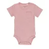 Body cu maneca scurta pentru bebelusi - Pink Melange - Little Dutch