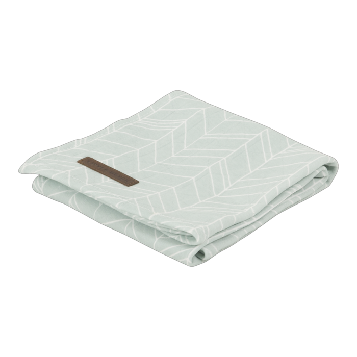 Muselina din bumbac - 120 x 120 cm - Mint Leaves - Little Dutch Muselina din bumbac - 120 x 120 cm - Mint Leaves - Little Dutch