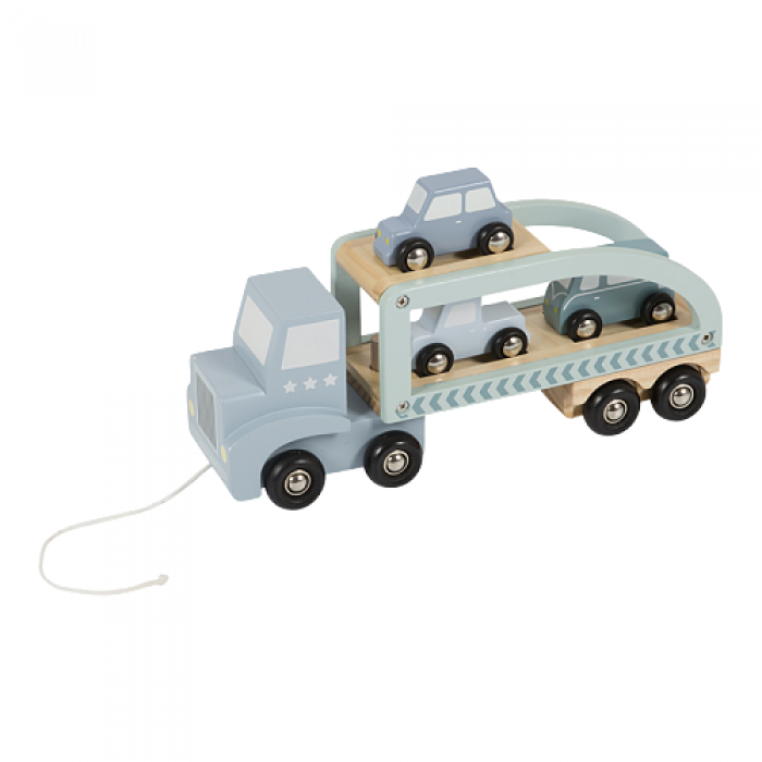 Camion cu platforma cu masinute - Little Dutch Camion cu platforma cu masinute - Little Dutch