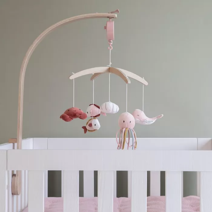 Carusel muzical din lemn - Ocean Pink- Little Dutch Carusel muzical din lemn - Ocean Pink- Little Dutch