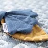 Jucarie fosnitoare - frunza albastru/ocru - colectia Pure&Nature - Little Dutch