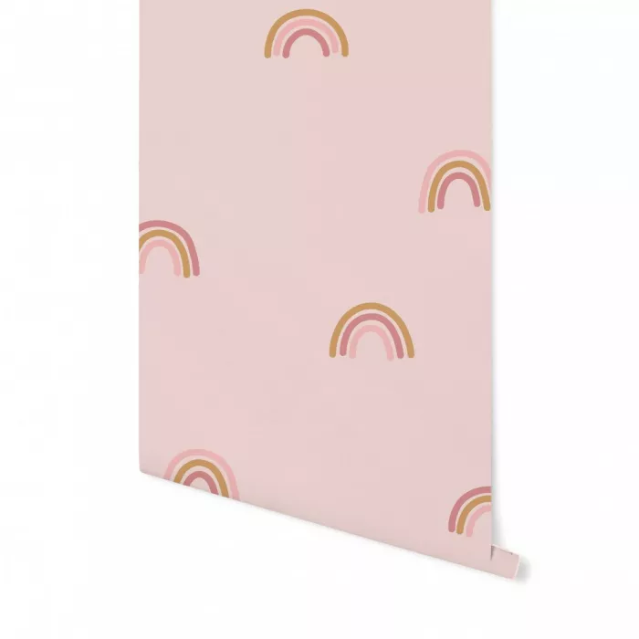 Tapet 53 cm x 10 m - Little Rainbows Pink - Little Dutch