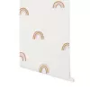 Tapet 53 cm x 10 m - Little Rainbows White - Little Dutch