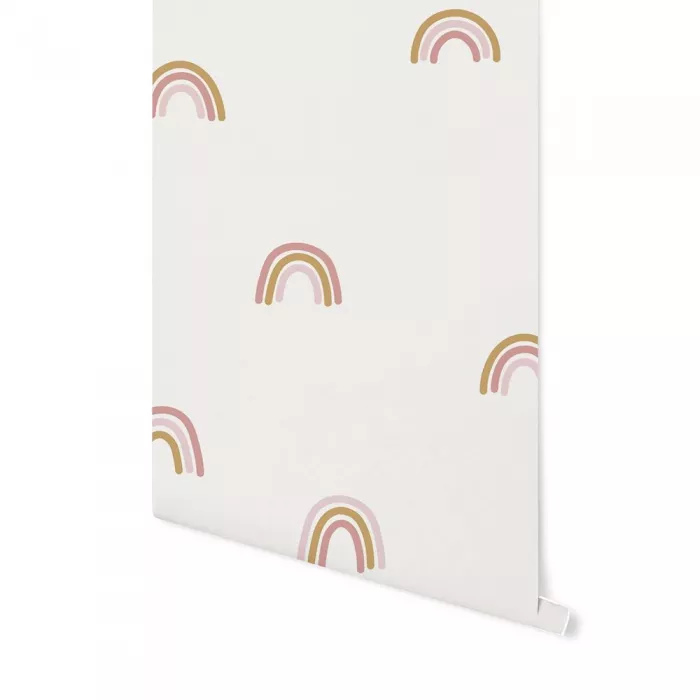 Tapet 53 cm x 10 m - Little Rainbows White - Little Dutch