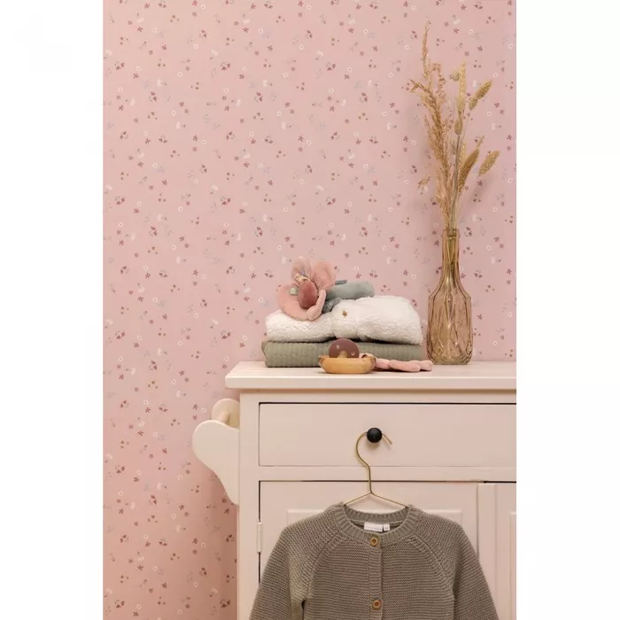 Tapet 300 x 280 cm - Little Pink Flowers - Little Dutch