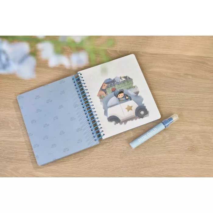 Carte magica de colorat cu apa - Jim Vehicles - Little Dutch