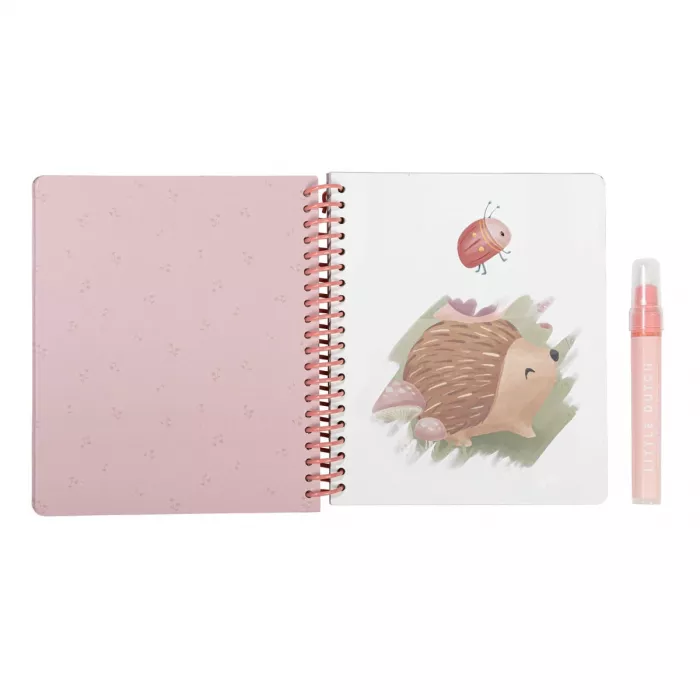 Carte magica de colorat cu apa - Rosa Fairy Garden - Little Dutch
