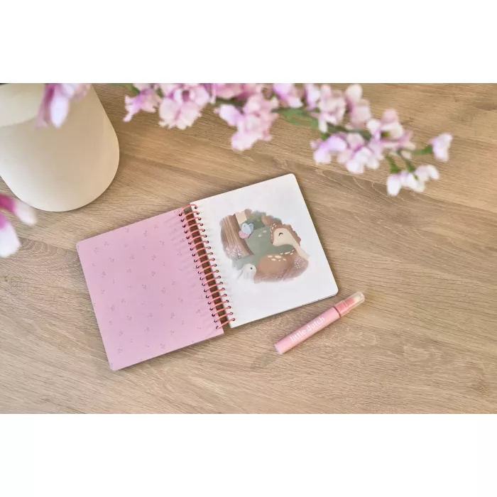 Carte magica de colorat cu apa - Rosa Fairy Garden - Little Dutch