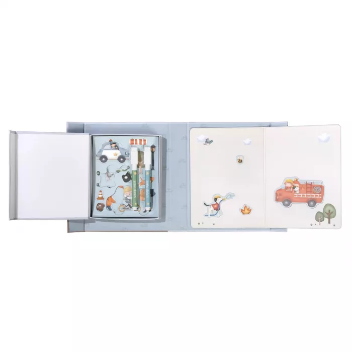 Carte magnetica cu figurine - Jim Vehicles - Little Dutch