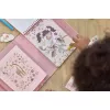 Set de colorat cu carte, creioane si stickere - Rosa Fairy Garden - Little Dutch