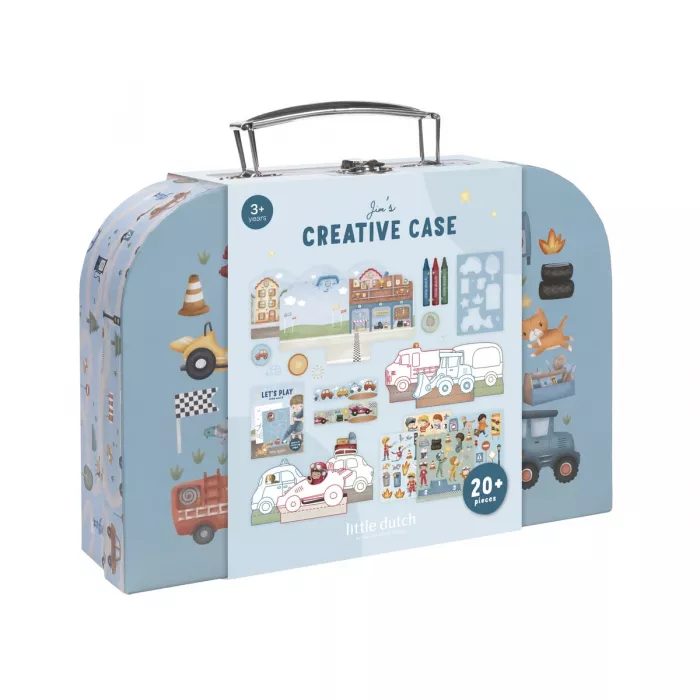 Valiza cu activitati creative - Jim Vehicles - Little Dutch
