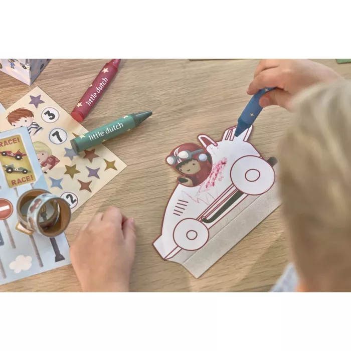 Valiza cu activitati creative - Jim Vehicles - Little Dutch
