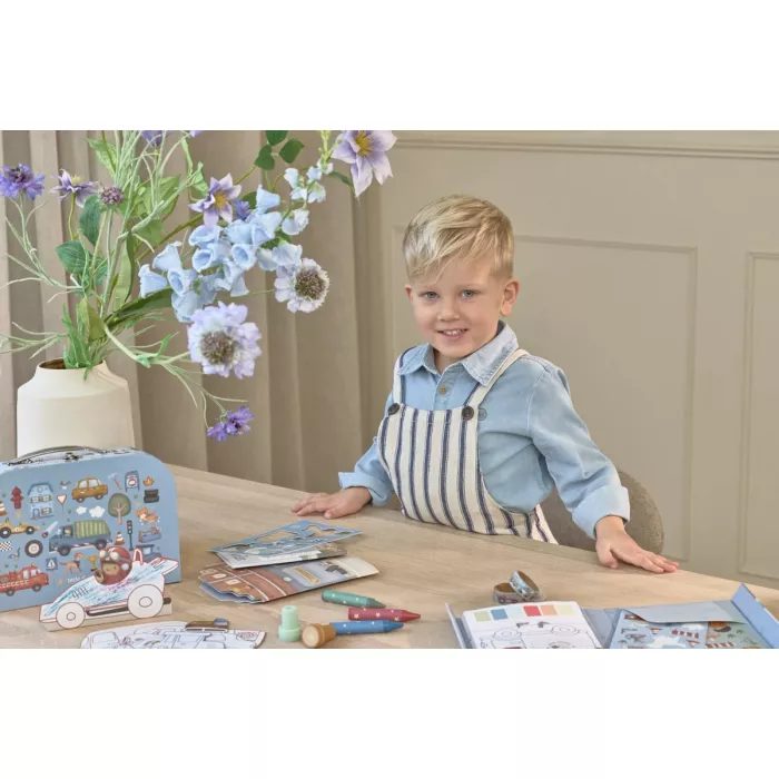 Valiza cu activitati creative - Jim Vehicles - Little Dutch