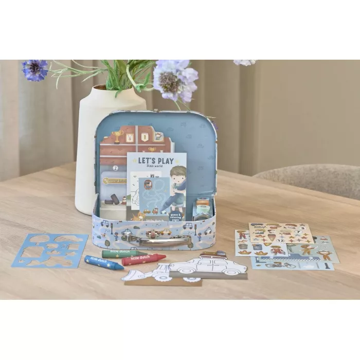 Valiza cu activitati creative - Jim Vehicles - Little Dutch