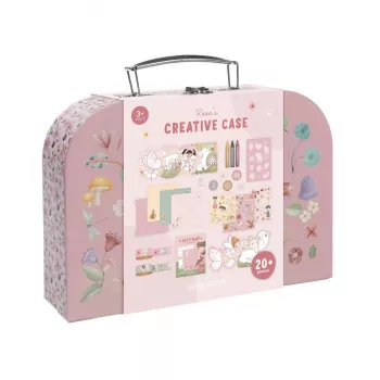 Valiza cu activitati creative - Rosa Fairy Garden - Little Dutch