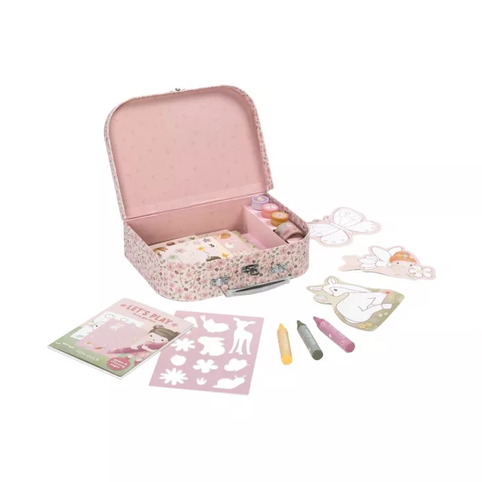 Valiza cu activitati creative - Rosa Fairy Garden - Little Dutch