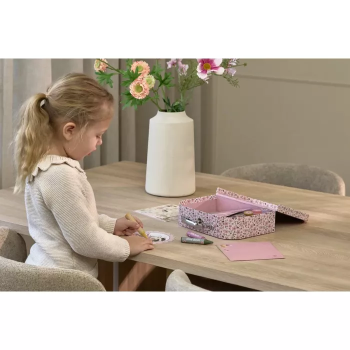 Valiza cu activitati creative - Rosa Fairy Garden - Little Dutch