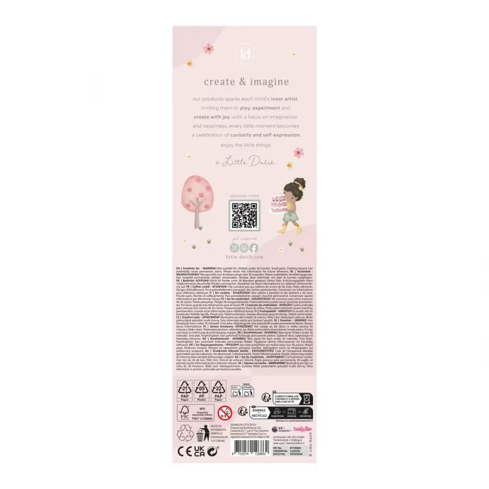 Valiza cu activitati creative - Rosa Fairy Garden - Little Dutch