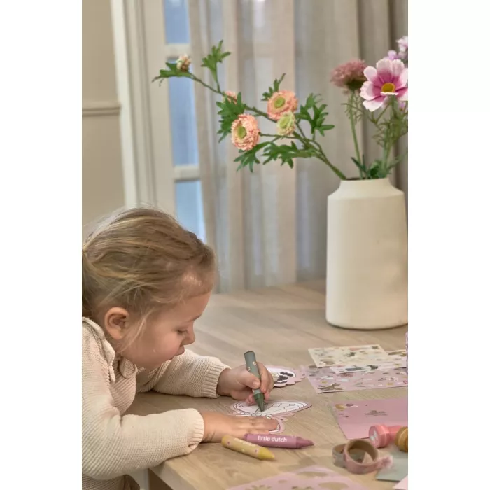 Valiza cu activitati creative - Rosa Fairy Garden - Little Dutch