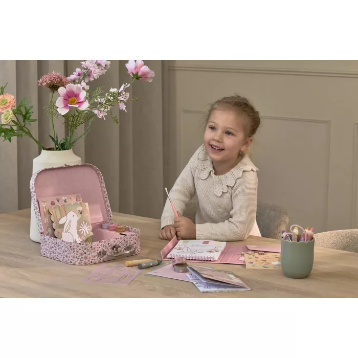 Valiza cu activitati creative - Rosa Fairy Garden - Little Dutch