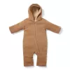 Salopeta groasa din tricot captusita cu material teddy - Brown - Little Dutch Salopeta groasa din tricot captusita cu material teddy - Brown - Little Dutch