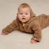 Salopeta groasa din tricot captusita cu material teddy - Brown - Little Dutch Salopeta groasa din tricot captusita cu material teddy - Brown - Little Dutch