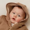 Salopeta groasa din tricot captusita cu material teddy - Brown - Little Dutch Salopeta groasa din tricot captusita cu material teddy - Brown - Little Dutch